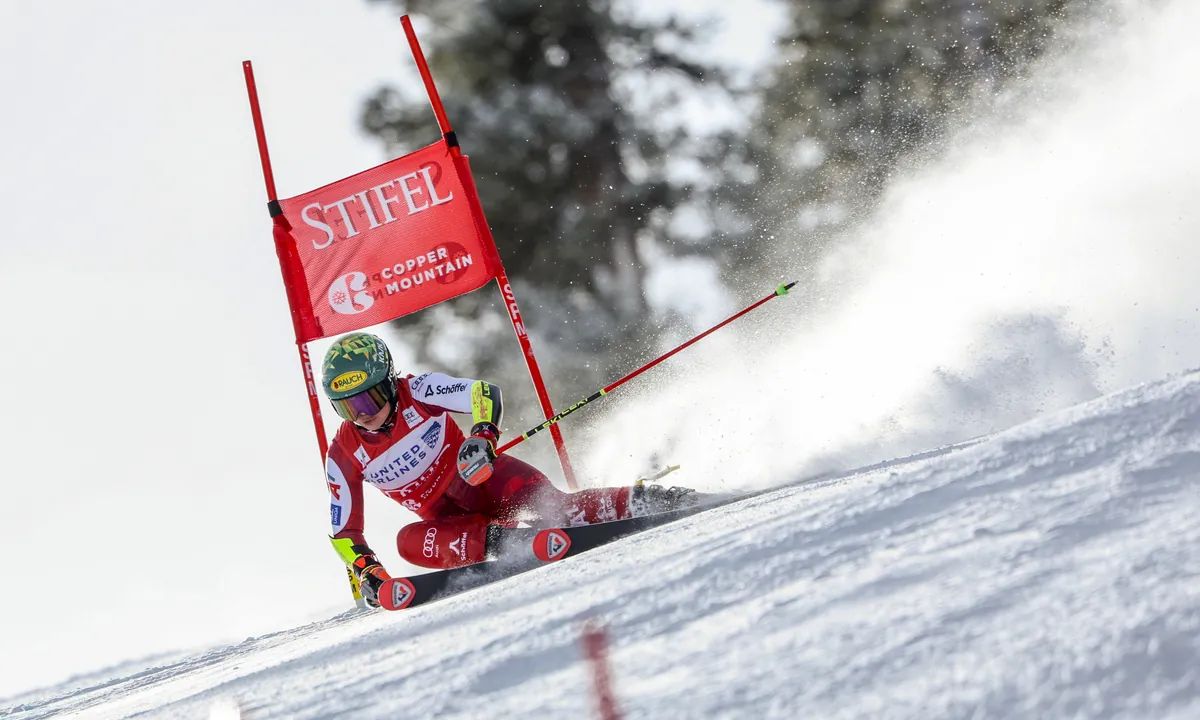 Julia Scheib im Riesentorlauf in Copper Mountain