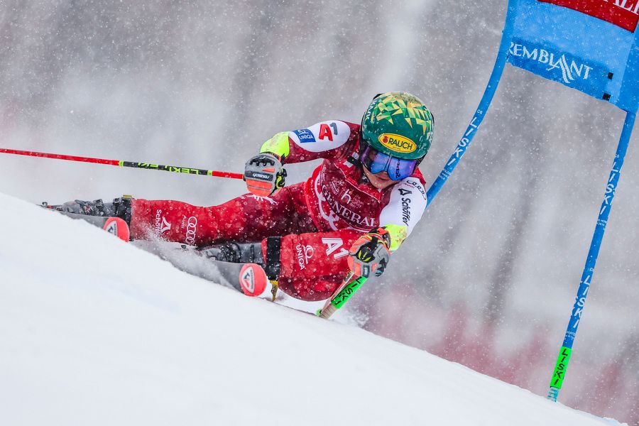 Julia Scheib im Riesentorlauf von Mont-Tremblant